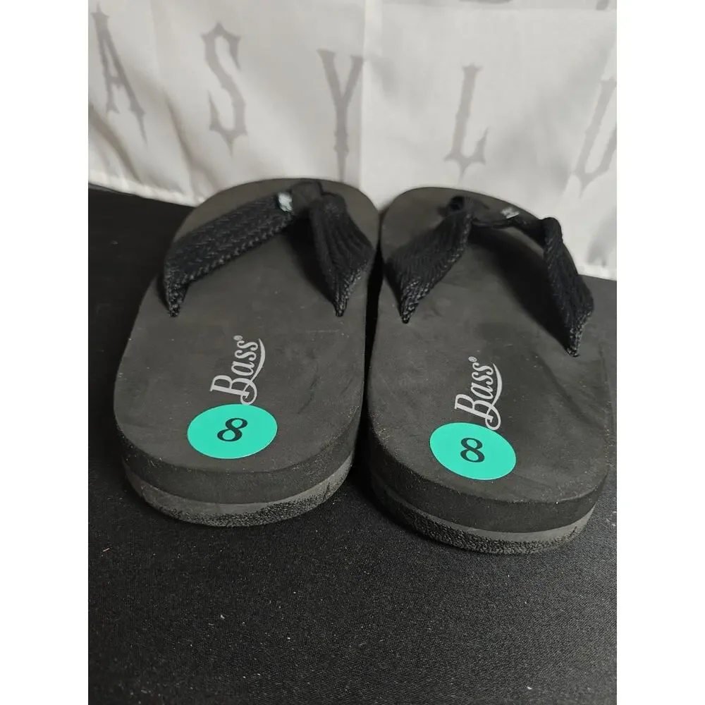 BASS Men's 8 / 41 Buxton Flip Flop Sandals Black New